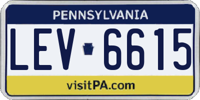 PA license plate LEV6615