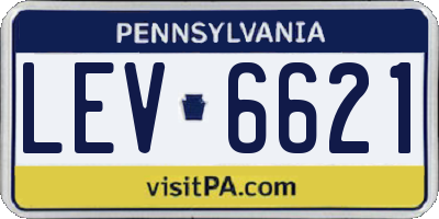 PA license plate LEV6621
