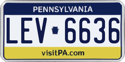 PA license plate LEV6636