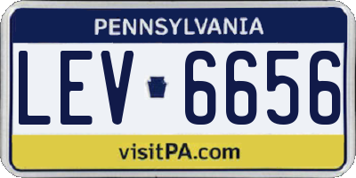 PA license plate LEV6656