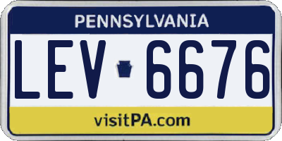 PA license plate LEV6676