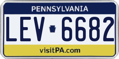 PA license plate LEV6682
