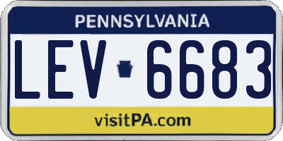PA license plate LEV6683