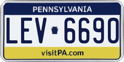 PA license plate LEV6690