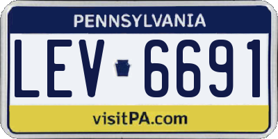PA license plate LEV6691