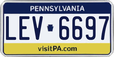 PA license plate LEV6697