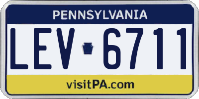 PA license plate LEV6711