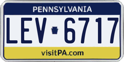 PA license plate LEV6717