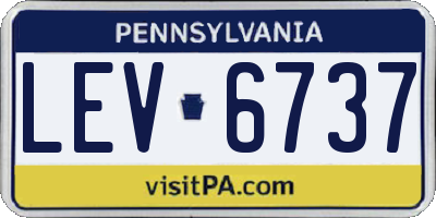 PA license plate LEV6737