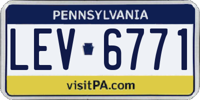 PA license plate LEV6771