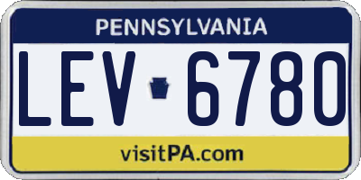 PA license plate LEV6780