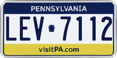 PA license plate LEV7112
