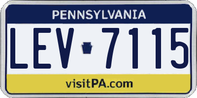 PA license plate LEV7115
