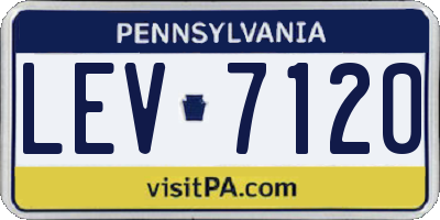 PA license plate LEV7120