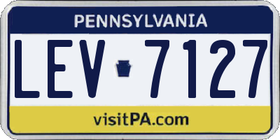 PA license plate LEV7127