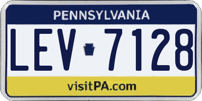 PA license plate LEV7128