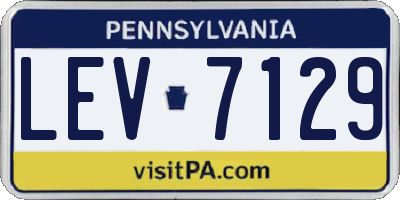 PA license plate LEV7129