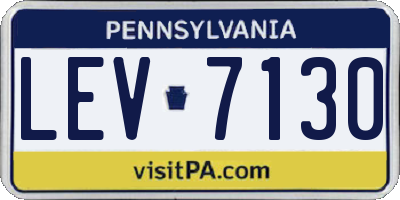 PA license plate LEV7130