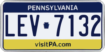 PA license plate LEV7132