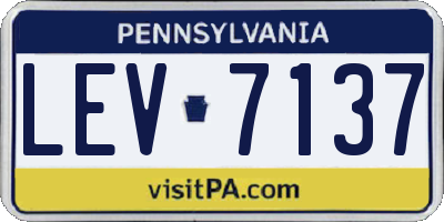 PA license plate LEV7137