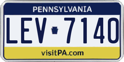 PA license plate LEV7140