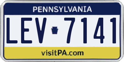 PA license plate LEV7141