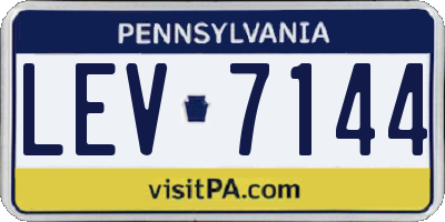 PA license plate LEV7144