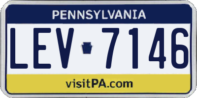 PA license plate LEV7146