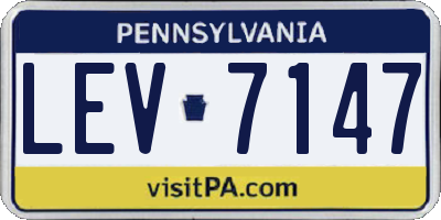 PA license plate LEV7147
