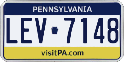 PA license plate LEV7148