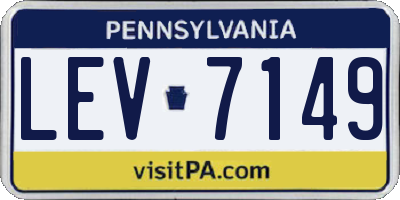 PA license plate LEV7149