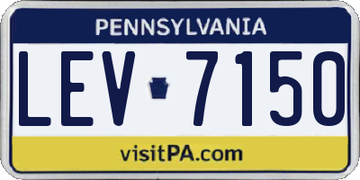 PA license plate LEV7150