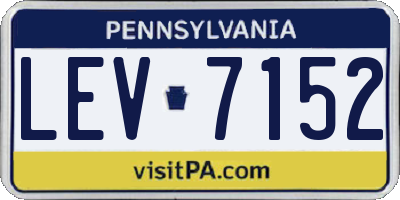 PA license plate LEV7152