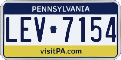 PA license plate LEV7154