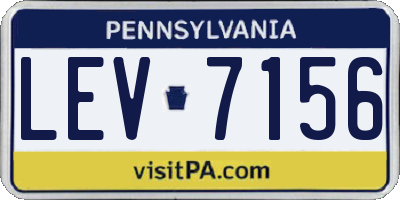 PA license plate LEV7156