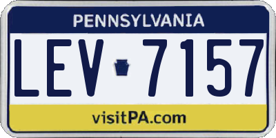 PA license plate LEV7157