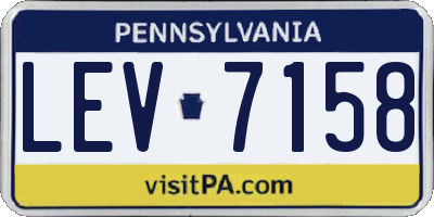 PA license plate LEV7158