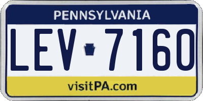 PA license plate LEV7160