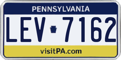 PA license plate LEV7162