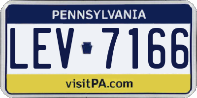 PA license plate LEV7166