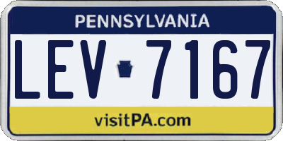 PA license plate LEV7167