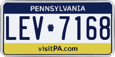 PA license plate LEV7168