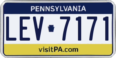PA license plate LEV7171