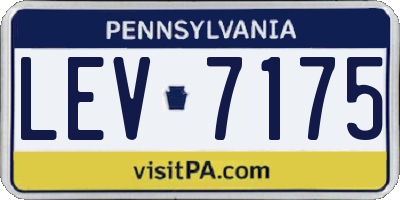 PA license plate LEV7175