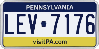 PA license plate LEV7176