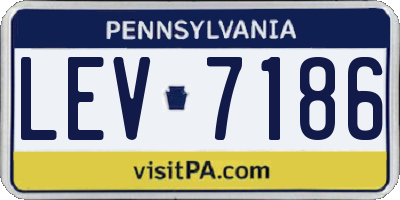 PA license plate LEV7186
