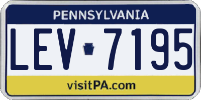 PA license plate LEV7195