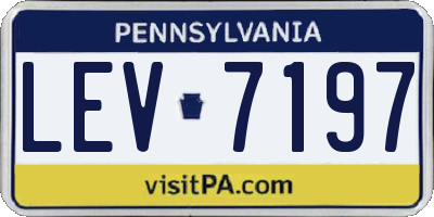 PA license plate LEV7197