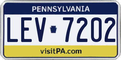 PA license plate LEV7202