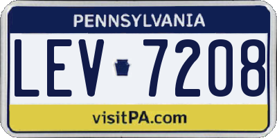 PA license plate LEV7208
